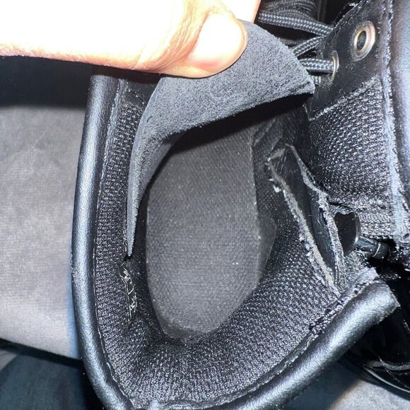 Dr. Martens KID Leather Lace Up Combat Boots size 3 ankle zipper JY004 - Picture 6 of 7